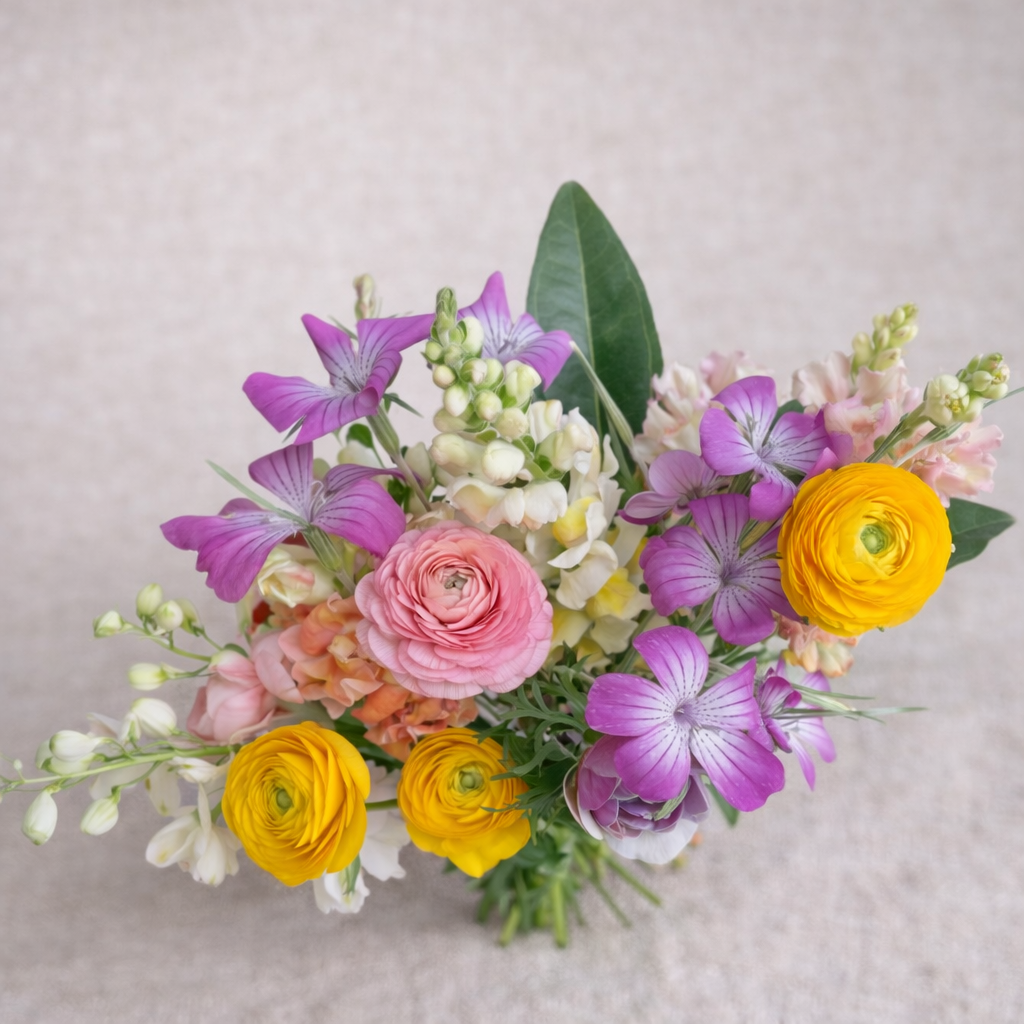 fresh cut seasonal flower bouquet natural style Brenham Texas