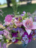 Seasonal farm-grown flower bouquet with mixed specialty blooms